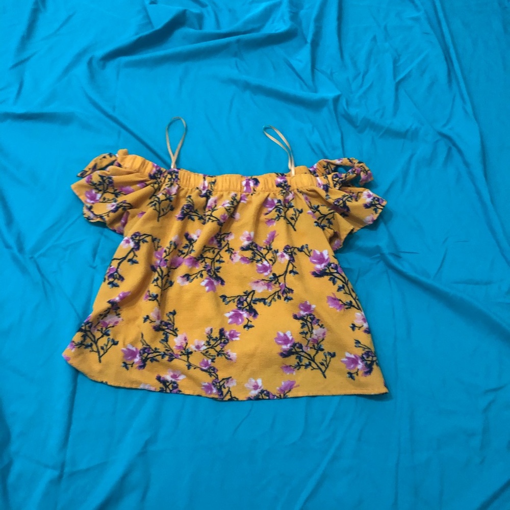 Yellow floral shirt
